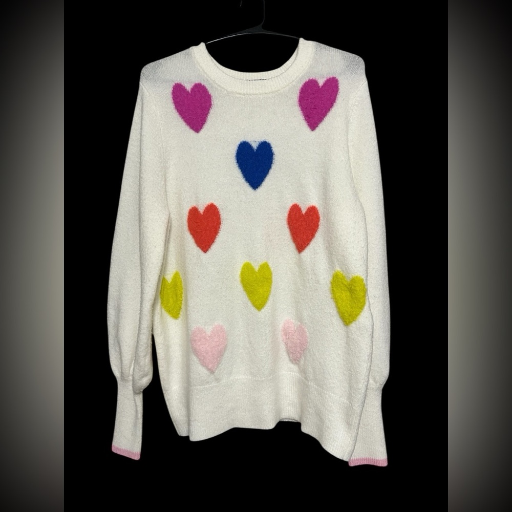 Colorful Heart Pattern Sweater